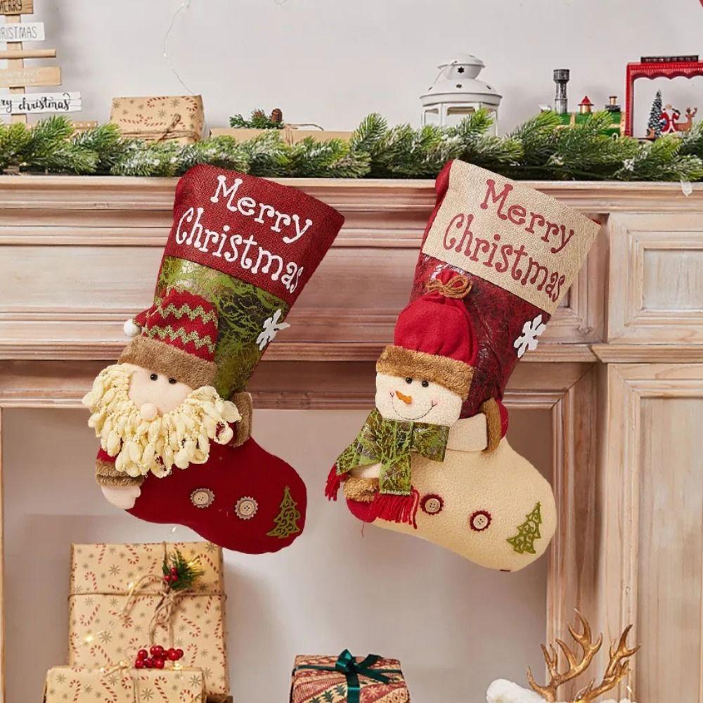 Hanging Christmas Gift Sock Reindeer Gift Bag Snowman Christmas Stocking Navidad A
Hanging Christmas Gift Sock Reindeer Gift Bag Snowman Christmas Stocking Navidad A