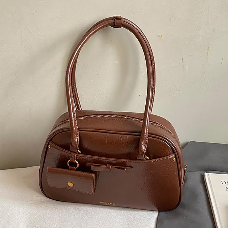 Women Vintage Underarm Bag Large Capacity Bowling Bag Soft PU Leather Shoulder Bag Handbag Internal Zipper And Polyester Lining
Women Vintage Underarm Bag Large Capacity Bowling Bag Soft PU Leather Shoulder Bag Handbag Internal Zipper And Polyester Lining