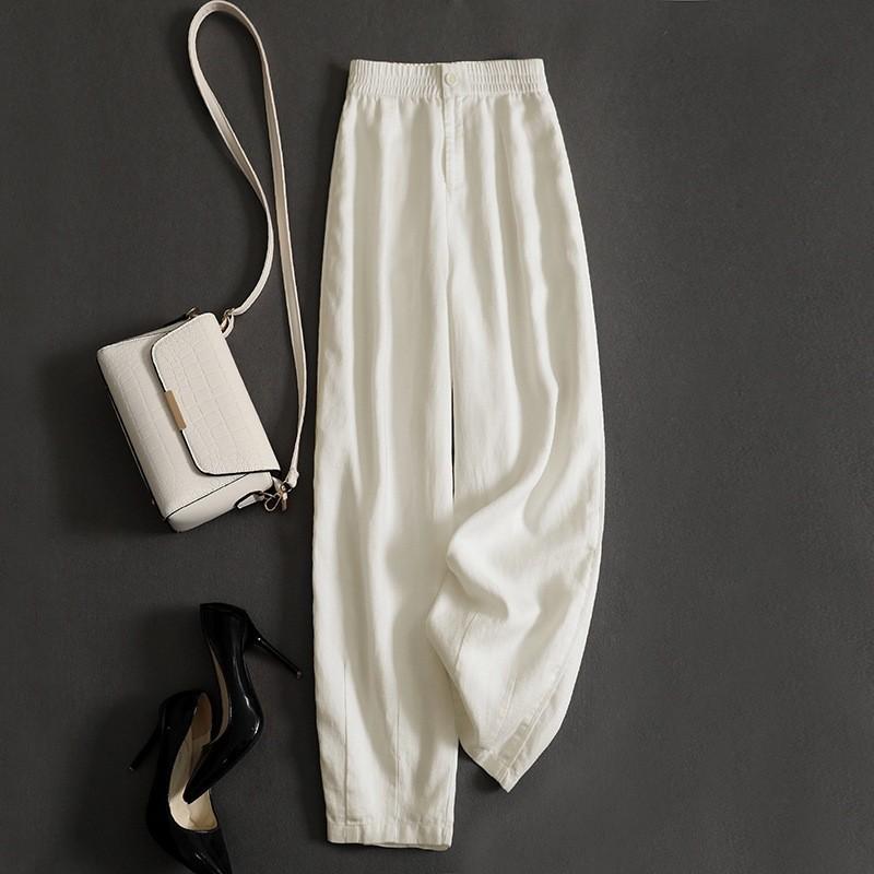 Breathable high-quality narrow wide-leg pants women s 2025 spring and summer new literary solid color elastic waist cotton and linen casual pants M білий
Breathable high-quality narrow wide-leg pants women s 2025 spring and summer new literary solid color elastic waist cotton and linen casual pants M білий