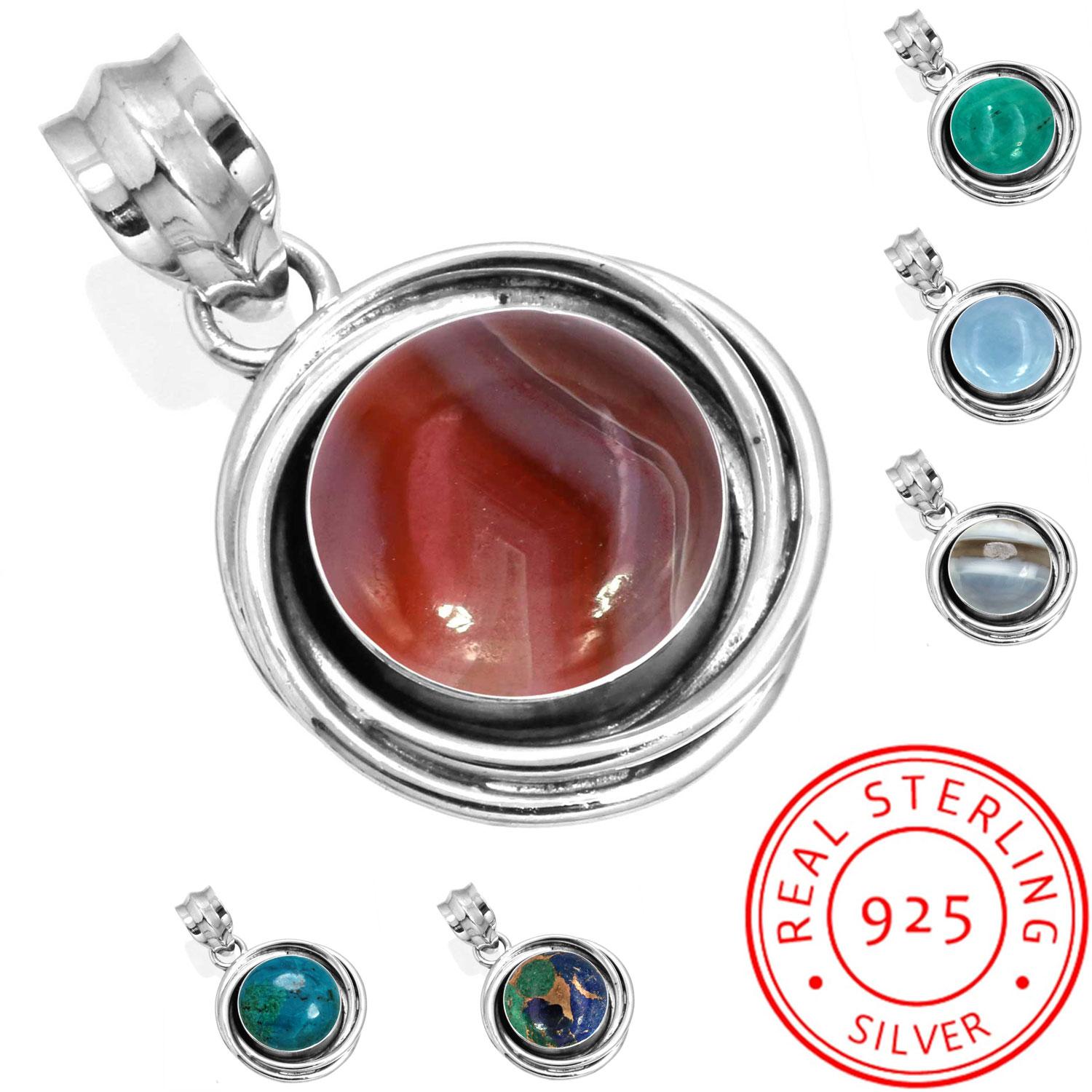 925 Sterling Silver Pendant Women Gemstone Handmade Jewelry Christmas Gift Amazonite Angelite Blue Opal Botswana Agate Mohave Azurite Chrysocolla
925 Sterling Silver Pendant Women Gemstone Handmade Jewelry Christmas Gift Amazonite Angelite Blue Opal Botswana Agate Mohave Azurite Chrysocolla