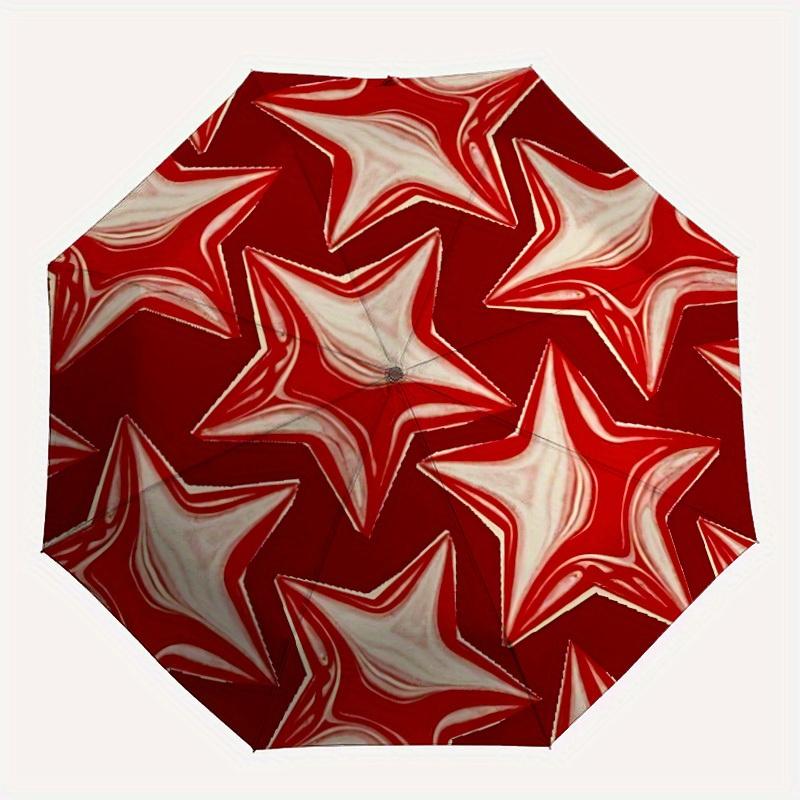 1pc Stars Red Automatic Open/Close Umbrella with Windproof, Functional Design, 8-Rib Sturdy Canopy
1pc Stars Red Automatic Open/Close Umbrella with Windproof, Functional Design, 8-Rib Sturdy Canopy