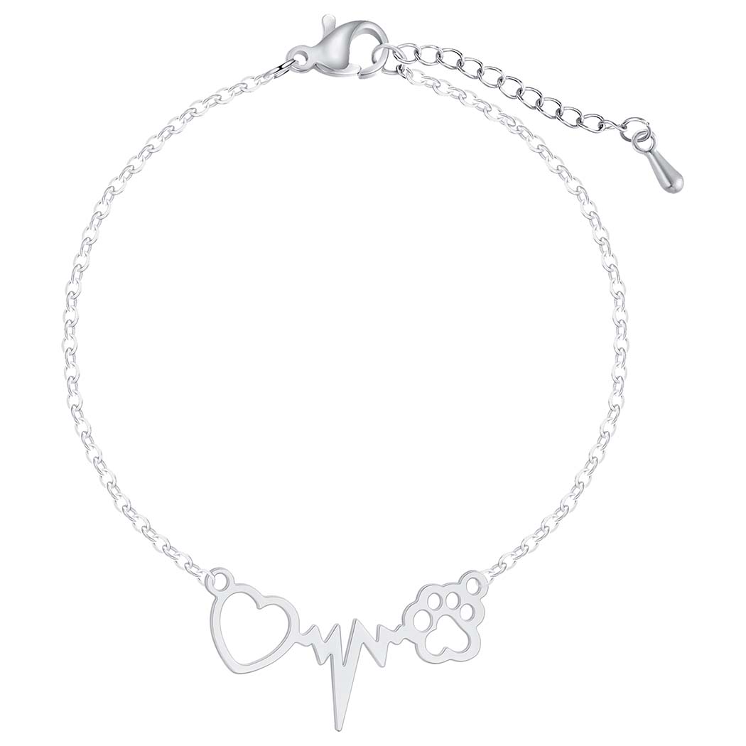 Kinitial New Heartbeat Dog Cat Paw Bracelets for Women Wrist Bangles Gifts For Nurse Doctor Jewelry Friendship Heart Bracelet
Kinitial New Heartbeat Dog Cat Paw Bracelets for Women Wrist Bangles Gifts For Nurse Doctor Jewelry Friendship Heart Bracelet