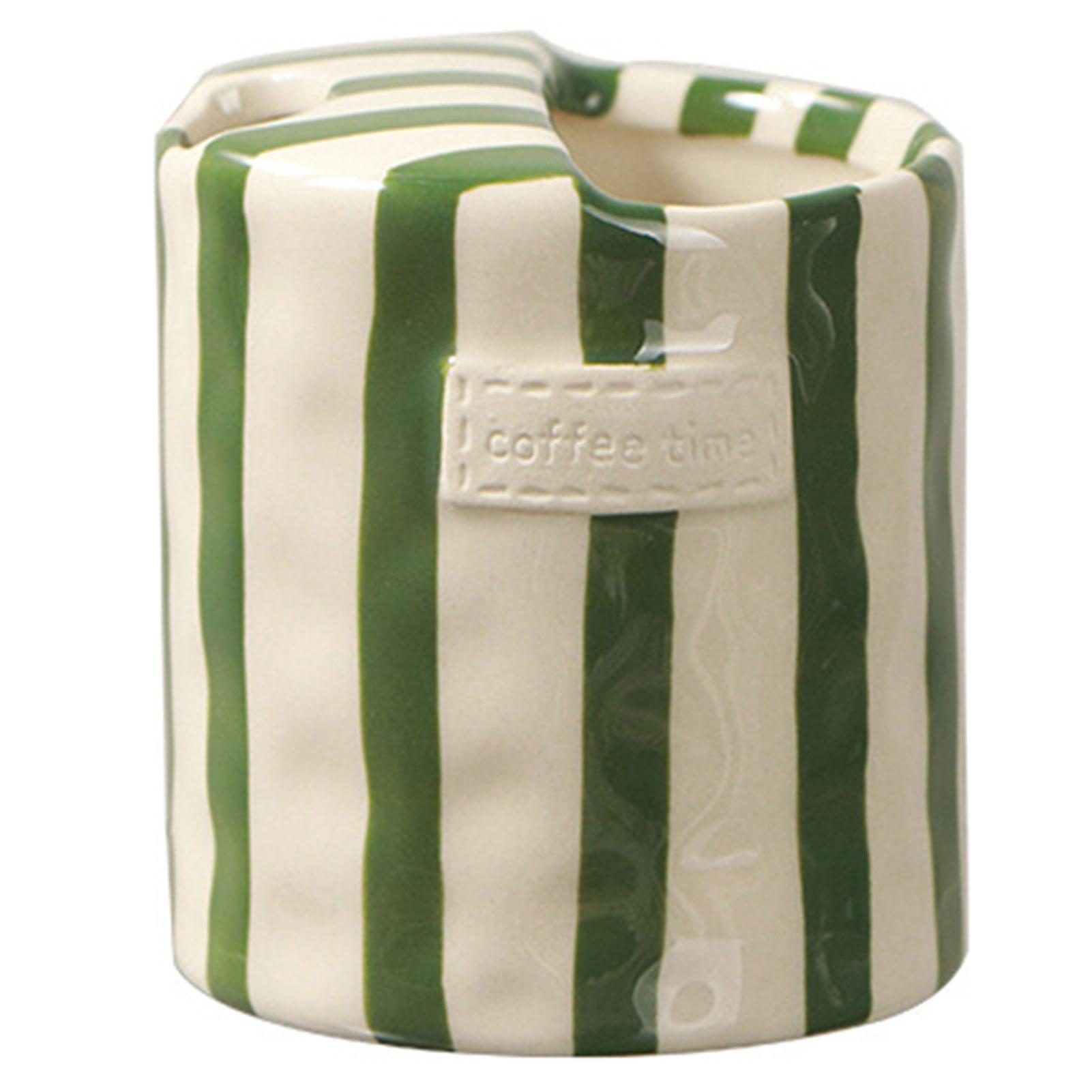 Vintage Striped Hand-painted Ceramic Coffee Mug Perfect For Office, Home, Or Gifts. Stylish Kitchen Display As Shown зелений
Vintage Striped Hand-painted Ceramic Coffee Mug Perfect For Office, Home, Or Gifts. Stylish Kitchen Display As Shown зелений