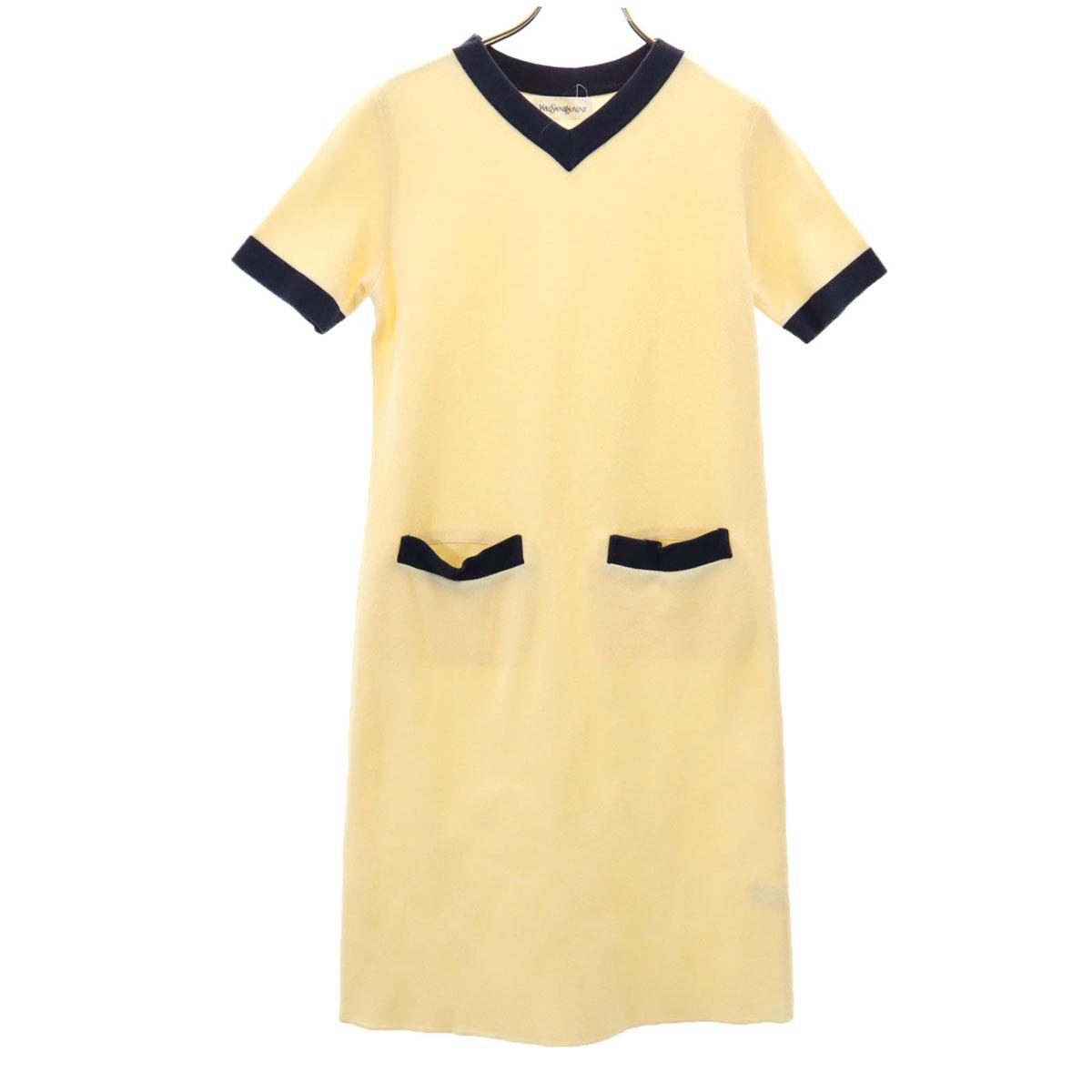 YVES SAINT LAURENT 90-е Сделано в Японии Старое Вязаное платье мини с V-образным вырезом и коротким рукавом Женское Б/у
YVES SAINT LAURENT 90-е Сделано в Японии Старое Вязаное платье мини с V-образным вырезом и коротким рукавом Женское Б/у