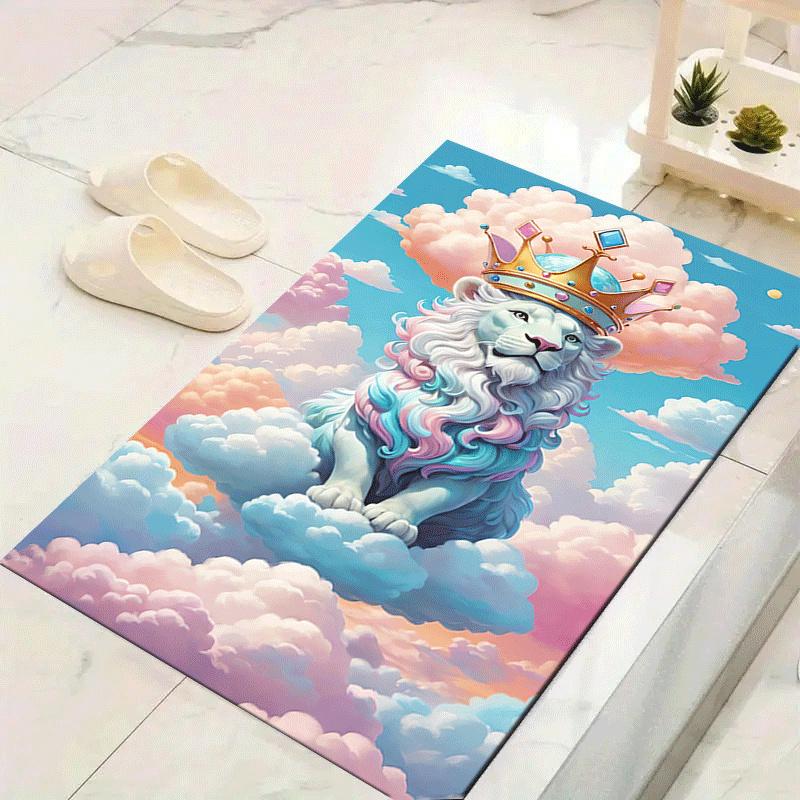1pc White lion with crown Print Design Area Rug - Soft, Anti-Slip, and Durable Gaming Room Decor for Bedroom 60cm by 90cm
1pc White lion with crown Print Design Area Rug - Soft, Anti-Slip, and Durable Gaming Room Decor for Bedroom 60cm by 90cm