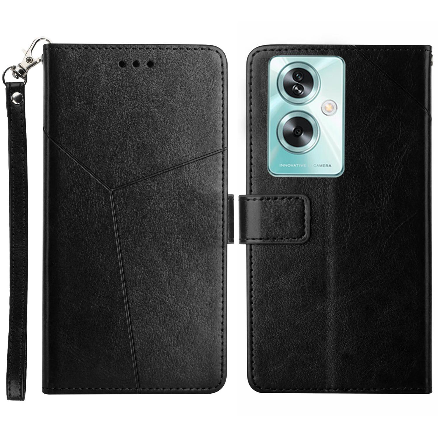 For Oppo Reno11 F 5G/F25 Pro 5G Case with Wrist Strap Y Shaped Lines Imprint Leather Phone Cover Black
For Oppo Reno11 F 5G/F25 Pro 5G Case with Wrist Strap Y Shaped Lines Imprint Leather Phone Cover Black