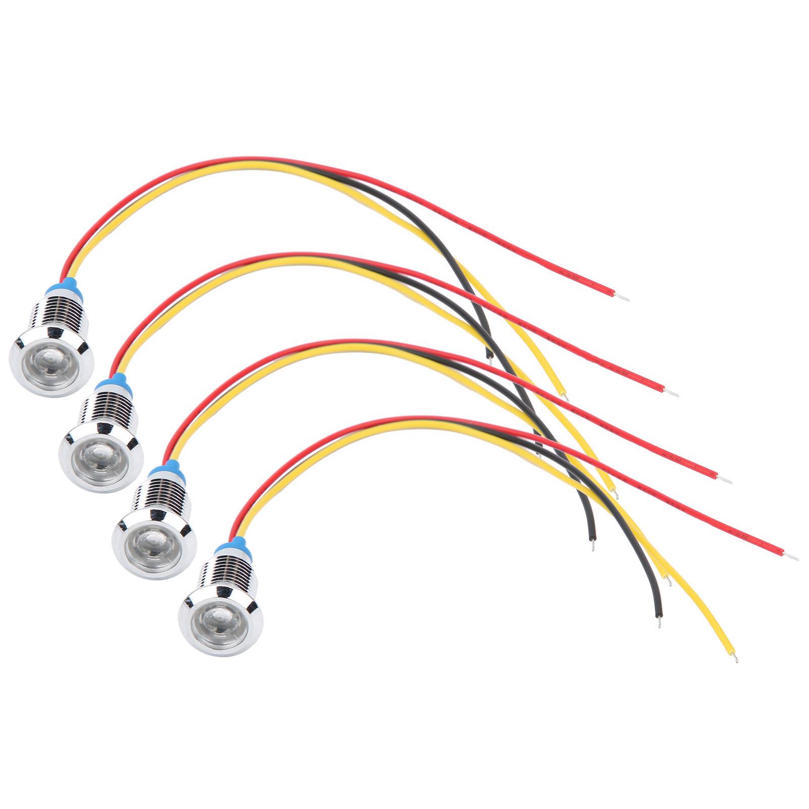 4 Sets PreWired Round LEDs Metal Waterproof 2Color Indicator Common Cathod 10mm 1224V(Red and Green
4 Sets PreWired Round LEDs Metal Waterproof 2Color Indicator Common Cathod 10mm 1224V(Red and Green