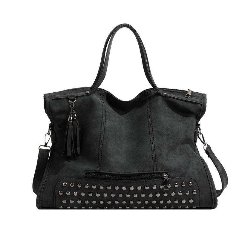 Rivet Tassel Motorcycle Bag for Women Frosted Leather Handbag Shoulder Crossbody Bag Large Capacity Tote Bag Fashion Commute чёрный
Rivet Tassel Motorcycle Bag for Women Frosted Leather Handbag Shoulder Crossbody Bag Large Capacity Tote Bag Fashion Commute чёрный