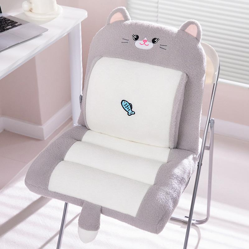 Офисная утолщенная цельная подушка Осень и зима Студенческая мультяшная теплая подушка для стула Домашняя напольная подушка Татами 40*40*40cm