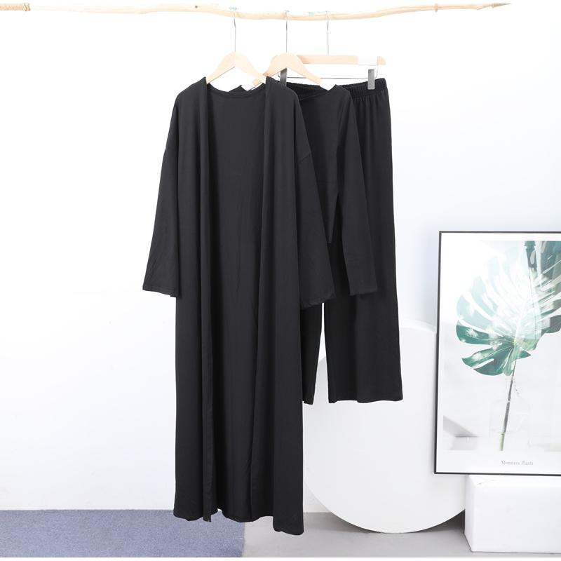 Летний повседневный комплект Тонкий длинный кардиган+Топ с длинным рукавом+Брюки с завышенной талией свободного кроя Женский комплект из 3 предметов Вакансионный стиль Однотонный костюм L чёрный
Летний повседневный комплект Тонкий длинный кардиган+Топ с длинным рукавом+Брюки с завышенной талией свободного кроя Женский комплект из 3 предметов Вакансионный стиль Однотонный костюм L чёрный