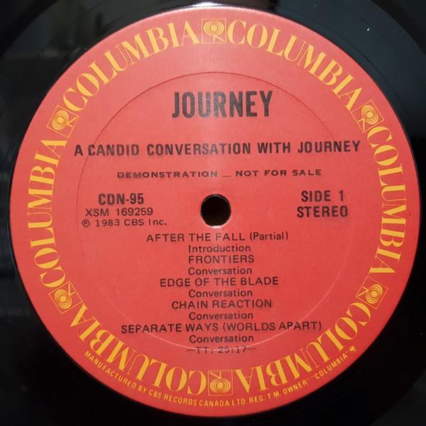 12-дюймовая пластинка JOURNEY Искренний разговор с Journey CDN95 Columbia 1983 Канада Рок Б/у
12-дюймовая пластинка JOURNEY Искренний разговор с Journey CDN95 Columbia 1983 Канада Рок Б/у