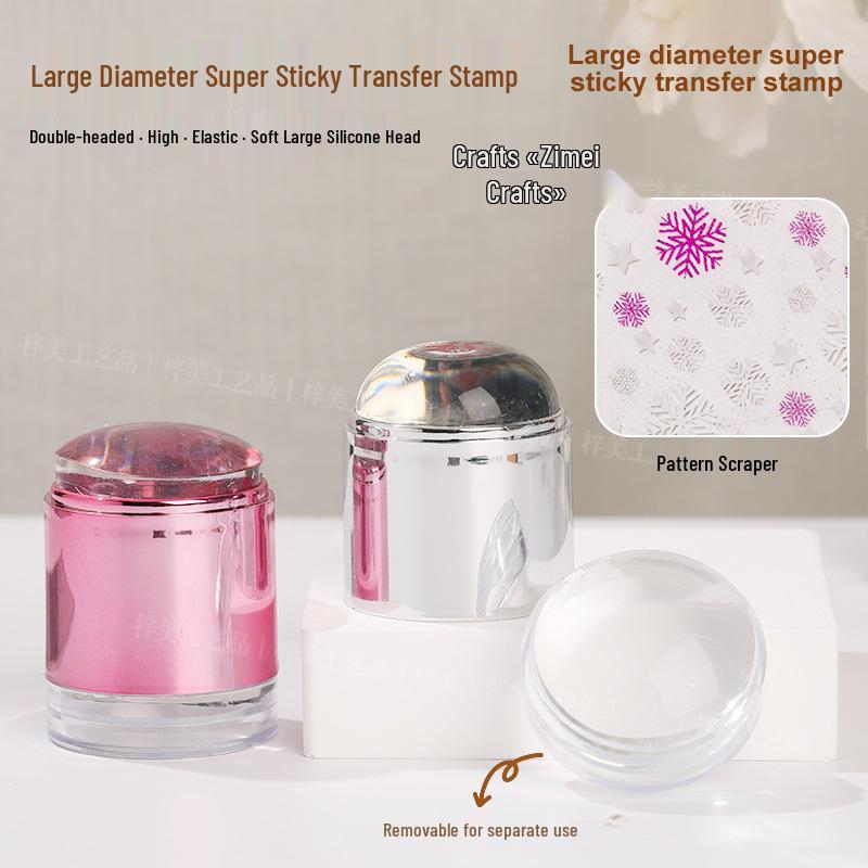 Nail Art Silicone Stamp: Double-Headed, Extra Sticky Transparent Tool for French Tips, Lace, Butterfly, and Floral Patterns рожевий червоний колір
Nail Art Silicone Stamp: Double-Headed, Extra Sticky Transparent Tool for French Tips, Lace, Butterfly, and Floral Patterns рожевий червоний колір