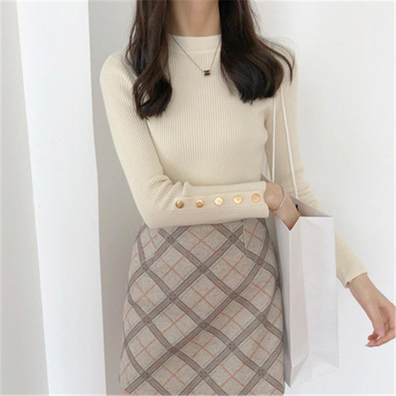 Осень-зима, вязаные свитера с полувысоким воротником, женские облегающие, шикарные джемперы с длинными рукавами, пуловеры, топ One Size абрикосовый
Осень-зима, вязаные свитера с полувысоким воротником, женские облегающие, шикарные джемперы с длинными рукавами, пуловеры, топ One Size абрикосовый