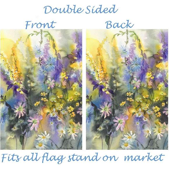 Retro Watercolor Painting of Summer Spring Colorful Floral Flowers Daisy Garden Yard Flag 12 x 18 Inch, Double Sided Outdoor Decorative Welcome Flags 12 x18
Retro Watercolor Painting of Summer Spring Colorful Floral Flowers Daisy Garden Yard Flag 12 x 18 Inch, Double Sided Outdoor Decorative Welcome Flags 12 x18