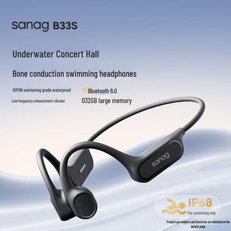 Sanag B33S IP68 Waterproof Bone Conduction Swimming Headphones
Sanag B33S IP68 Waterproof Bone Conduction Swimming Headphones