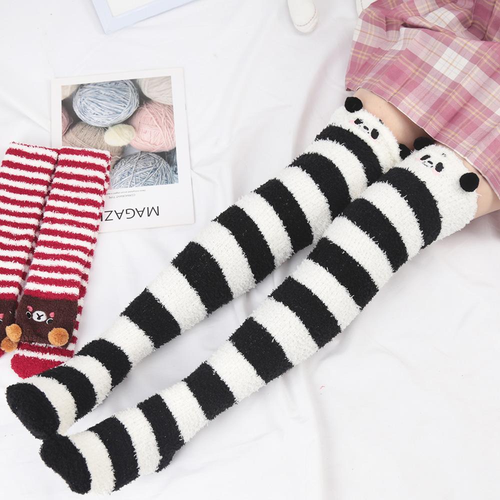 Soft Coral Fleece Sweet Knee Socks Winter Warm Girl Women Cute Cartoon Animal Stockings Striped Cozy Thigh High Christmas Gift One Size
Soft Coral Fleece Sweet Knee Socks Winter Warm Girl Women Cute Cartoon Animal Stockings Striped Cozy Thigh High Christmas Gift One Size
