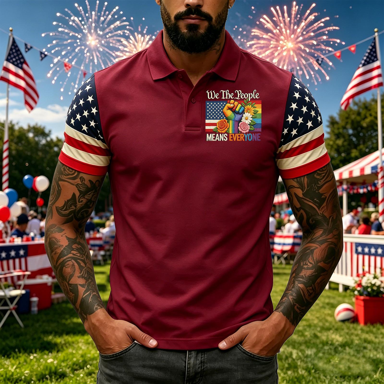 Men s Casual Short Sleeve Polo Shirt Independence Day Graphic Print Button Down Collar Slim Fit XXXL винный
Men s Casual Short Sleeve Polo Shirt Independence Day Graphic Print Button Down Collar Slim Fit XXXL винный
