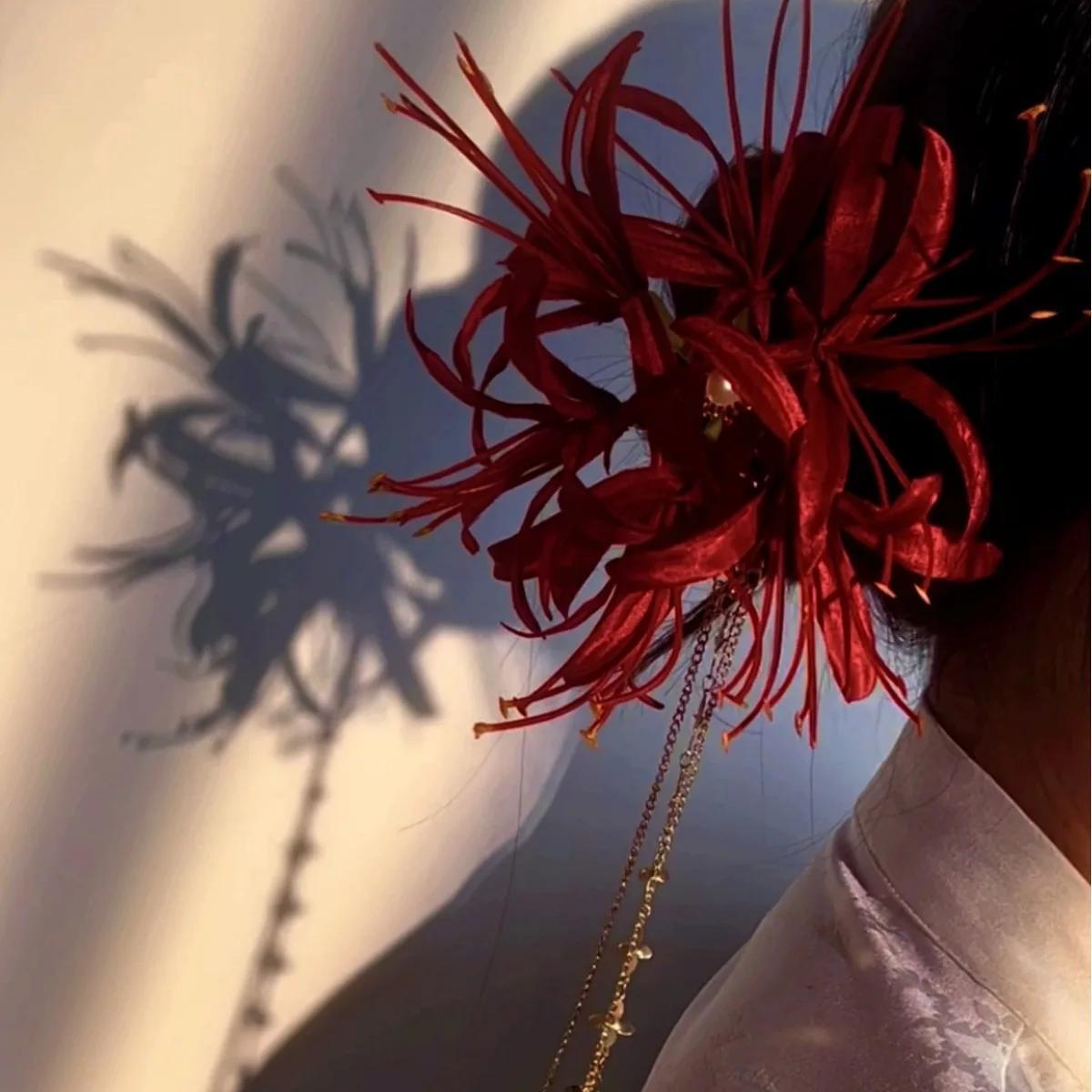 Chinese Hanfu Hair Accessories Red Flower Long Tassels Hair Clip Hairpins Barrettes Vintage Dress Accessories Headwear Jewelry
Chinese Hanfu Hair Accessories Red Flower Long Tassels Hair Clip Hairpins Barrettes Vintage Dress Accessories Headwear Jewelry