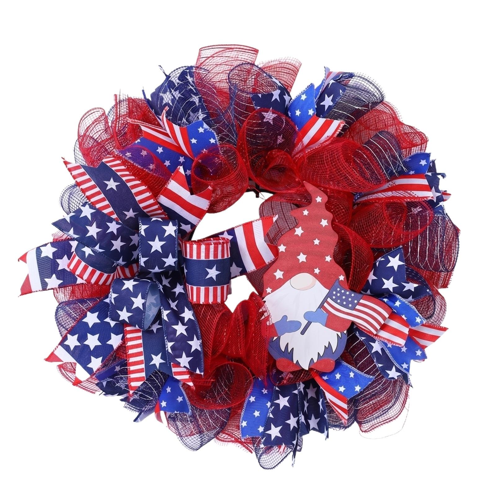 40CM Independence Day Wreath Decoration American Flag Wreath Door Hanging Home Window Festival Front Door Wreath One Size
40CM Independence Day Wreath Decoration American Flag Wreath Door Hanging Home Window Festival Front Door Wreath One Size