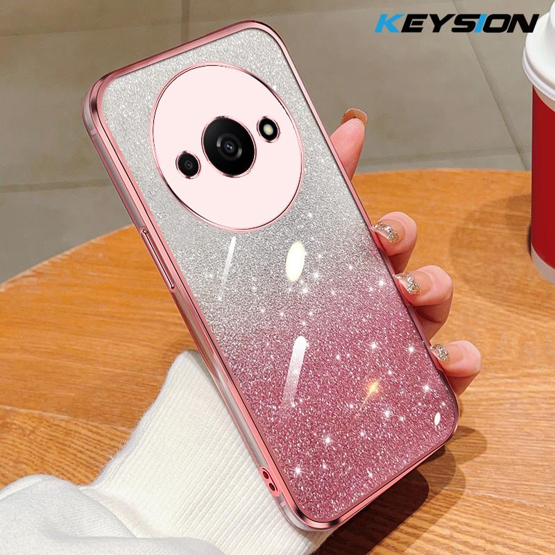 KEYSION Luxury Plating Glitter Phone Case for Redmi A3 A3X Transparent Soft TPU Shockproof Back Cover for Xiaomi POCO C61 for POCO C61 рожевий
KEYSION Luxury Plating Glitter Phone Case for Redmi A3 A3X Transparent Soft TPU Shockproof Back Cover for Xiaomi POCO C61 for POCO C61 рожевий