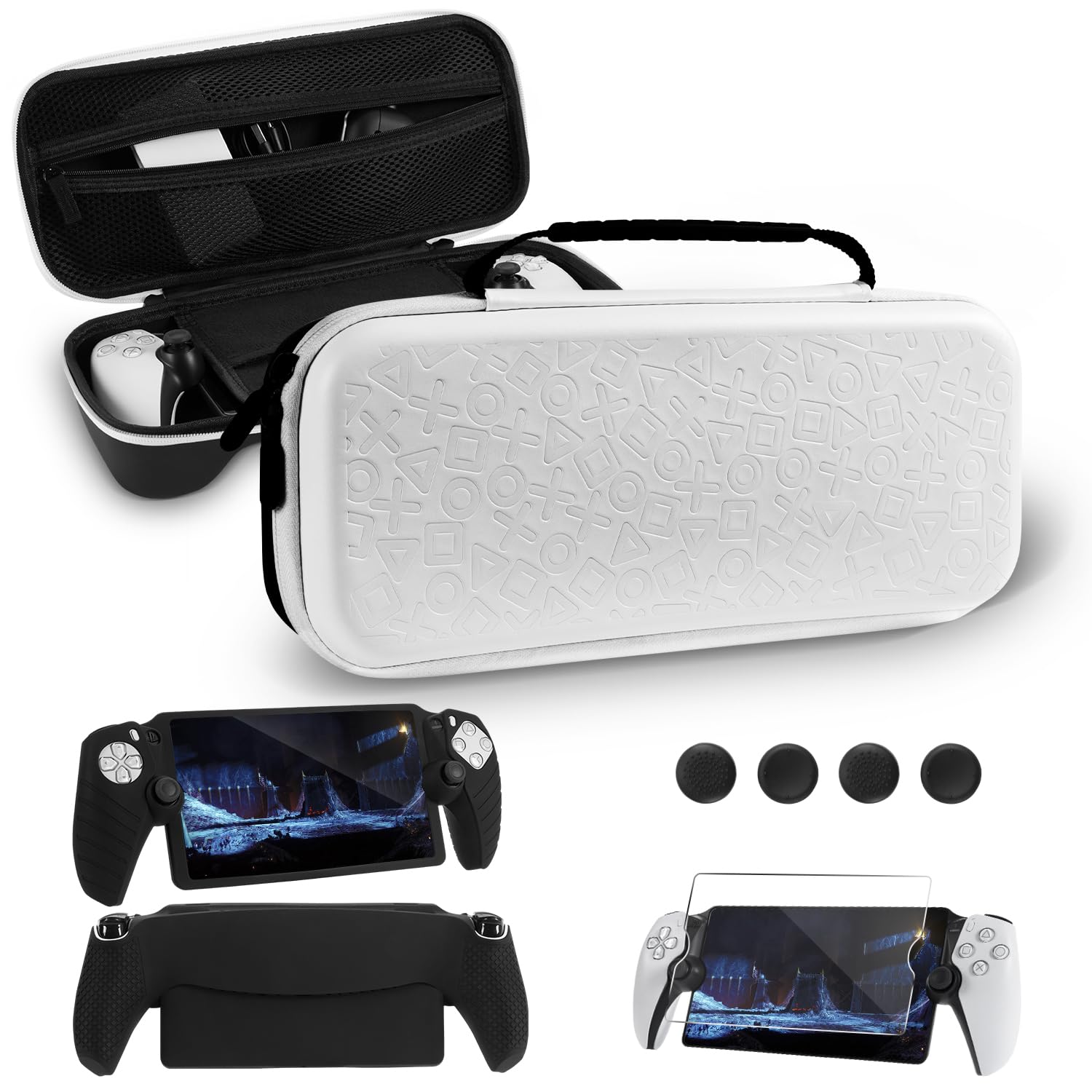 FUNLAB PS Portal Accessories Set 8 in 1 PS Portable Case for Playstation Portal Storage Case Silicone Protective Cover 1 Piece Glass Film 1 Piece білий
FUNLAB PS Portal Accessories Set 8 in 1 PS Portable Case for Playstation Portal Storage Case Silicone Protective Cover 1 Piece Glass Film 1 Piece білий