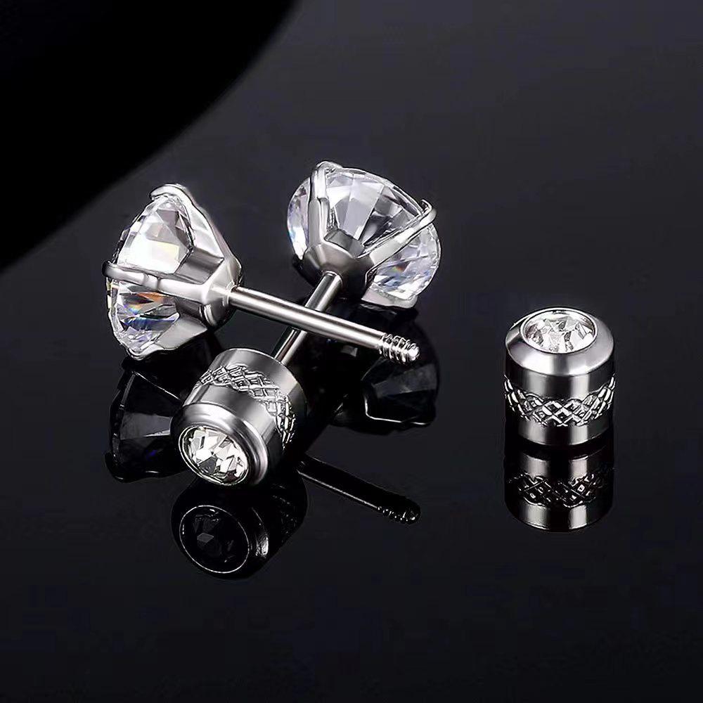 Stylish stainless steel zircon-studded screw-back earrings, personalized and creative design.
Stylish stainless steel zircon-studded screw-back earrings, personalized and creative design.