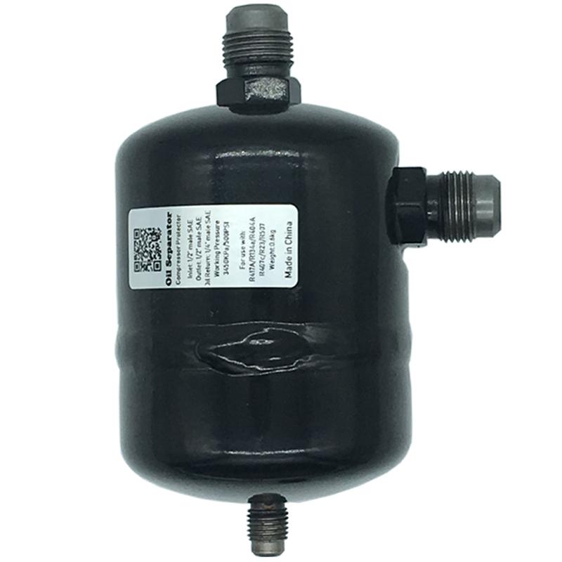 Oil separator with capillary throttle is special design for small hermetic compressor freezers to return oil successfully BOS4808
Oil separator with capillary throttle is special design for small hermetic compressor freezers to return oil successfully BOS4808