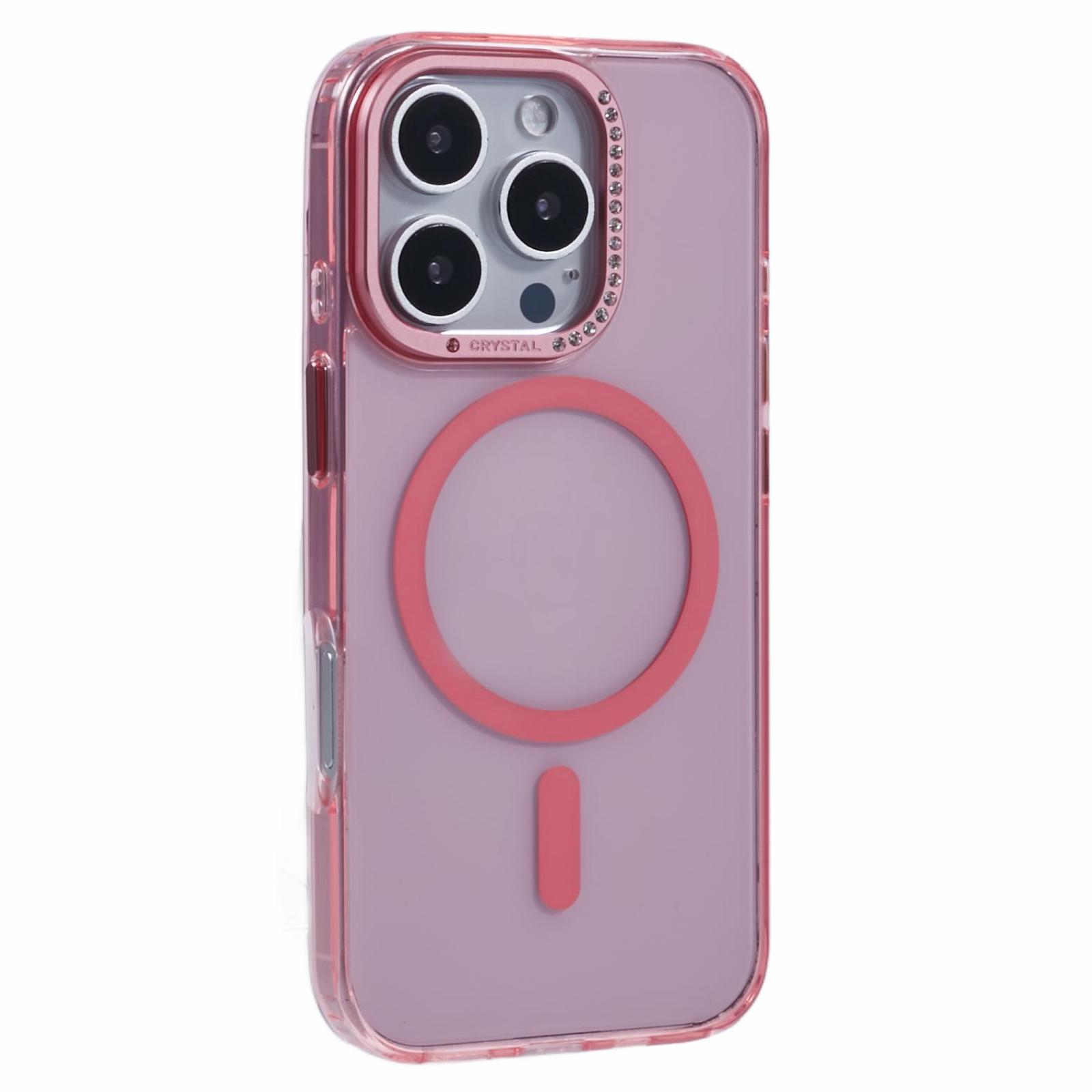 For iPhone 16 Pro Case Compatible with MagSafe TPU+PC Phone Back Cover Rhinestone Decor Transparent Pink
For iPhone 16 Pro Case Compatible with MagSafe TPU+PC Phone Back Cover Rhinestone Decor Transparent Pink