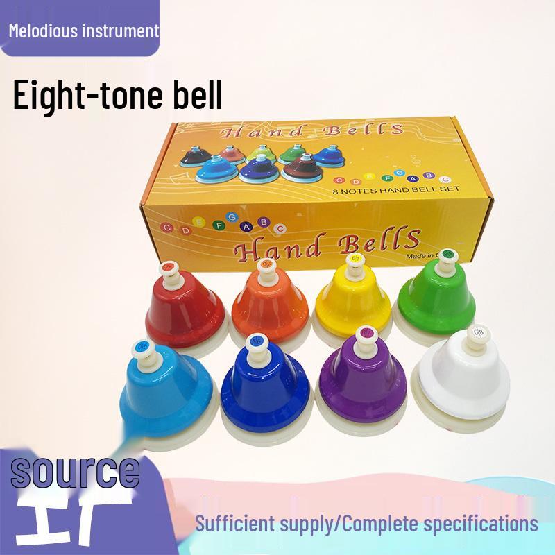 Children s Eight-Tone Hand-Press Melody Bells and Crash Cymbals Set Handbell Tune ±20 (Standard)
Children s Eight-Tone Hand-Press Melody Bells and Crash Cymbals Set Handbell Tune ±20 (Standard)