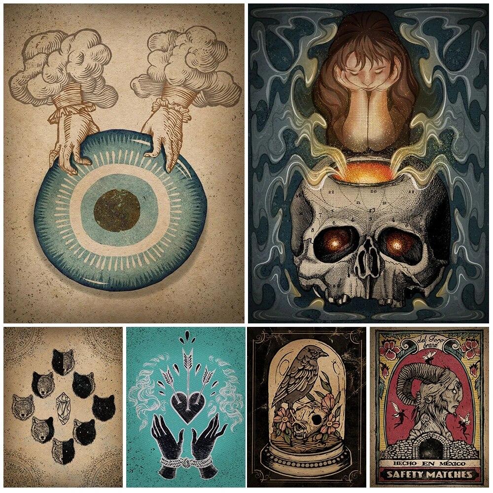 Винтажная лесная ведьма, художественные принты, настенная живопись на холсте, зеленый колдовской постер и принты для украшения гостиной, без рамки
Винтажная лесная ведьма, художественные принты, настенная живопись на холсте, зеленый колдовской постер и принты для украшения гостиной, без рамки