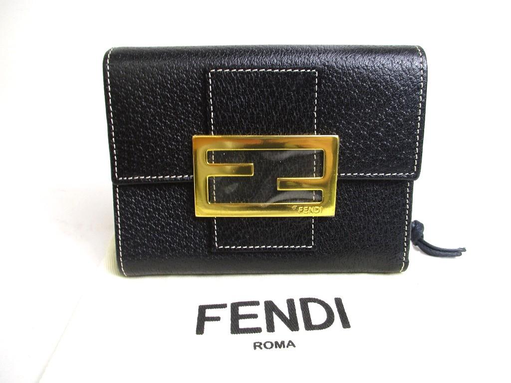 Authentic FENDI Black Leather Gold H/W Bifold Wallet Compact Wallet #a527 Refurbished
Authentic FENDI Black Leather Gold H/W Bifold Wallet Compact Wallet #a527 Refurbished