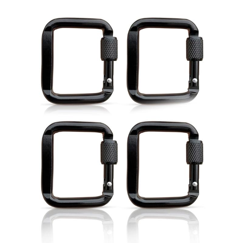 4Pcs Square Carabiners with Screw clasps Aluminum alloys Carabiner buckles keychains Climbing Button Camping Hiking Hook 1
4Pcs Square Carabiners with Screw clasps Aluminum alloys Carabiner buckles keychains Climbing Button Camping Hiking Hook 1