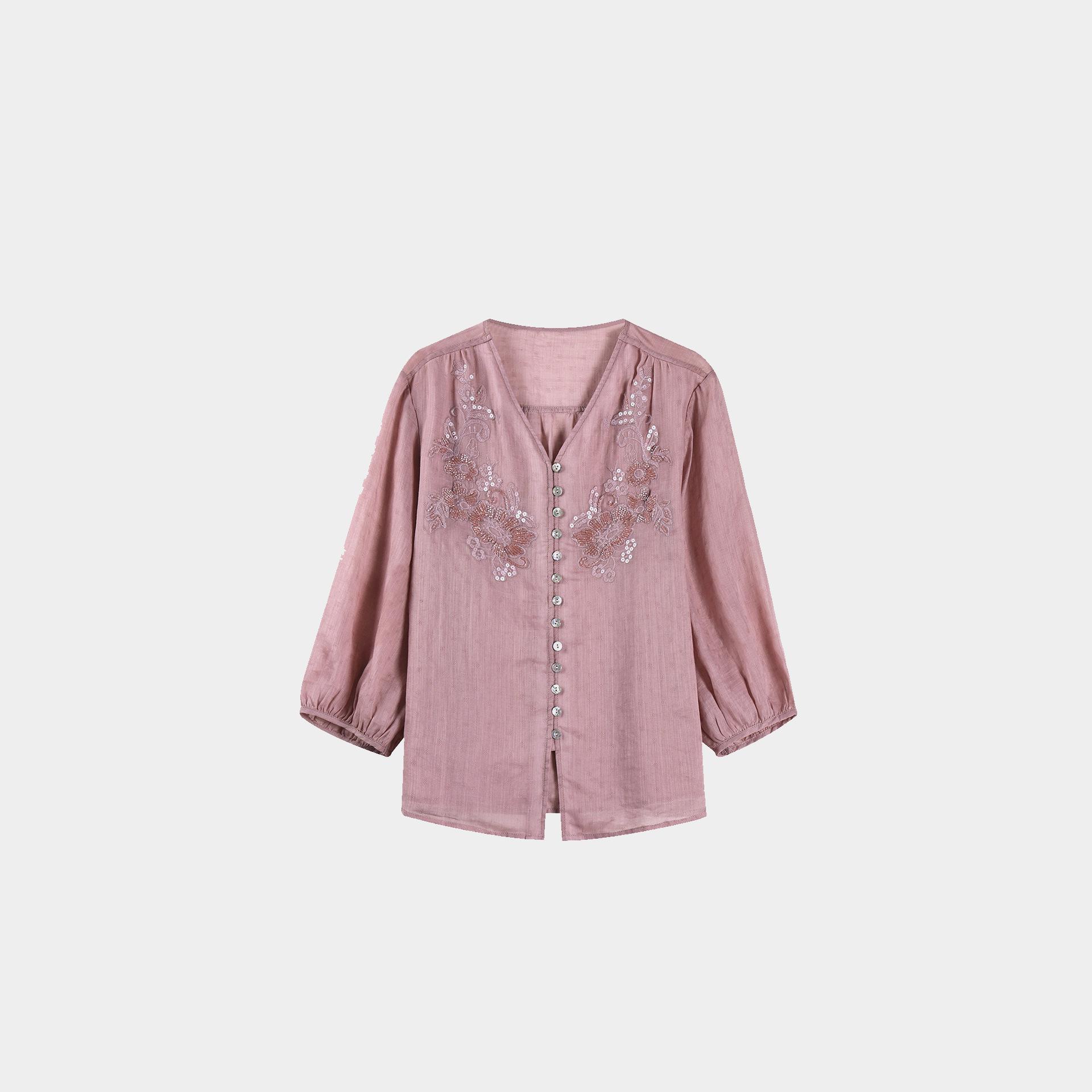 Spring Women s Sun Protection Ramie Jacket with Heavy Embroidery & Sequins - Style WFSY60116 L
Spring Women s Sun Protection Ramie Jacket with Heavy Embroidery & Sequins - Style WFSY60116 L