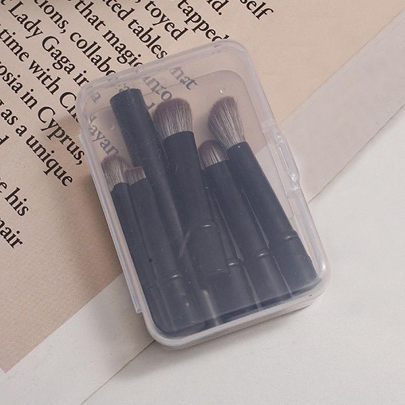 Набір із 6 міні-пензлів для макіяжу подорожніх з коробочкою Портативні косметичні пензлі для пудри, тональної основи, рум ян, змішування, консилера Інструменти для макіяжу чорний
Набір із 6 міні-пензлів для макіяжу подорожніх з коробочкою Портативні косметичні пензлі для пудри, тональної основи, рум ян, змішування, консилера Інструменти для макіяжу чорний