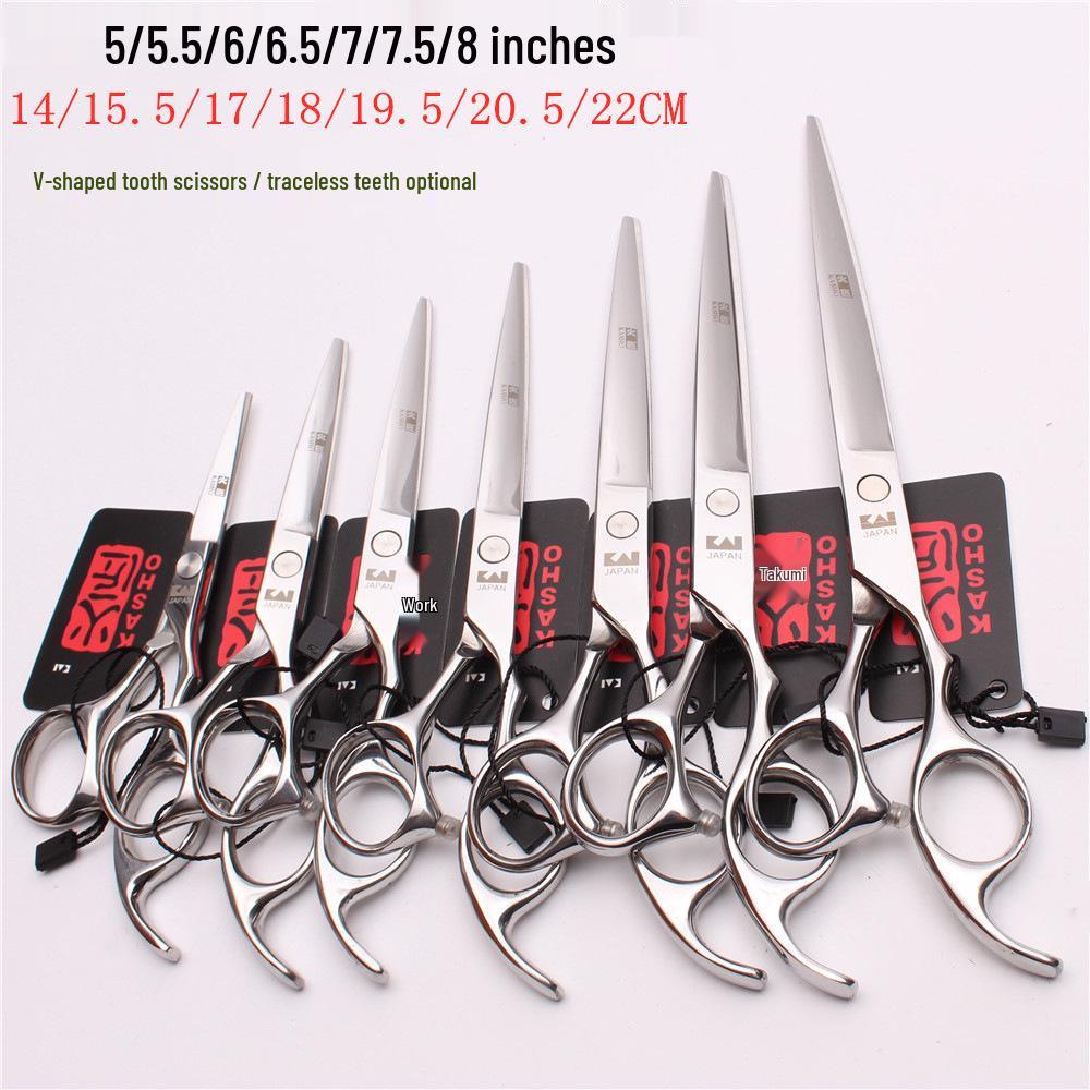 Huojiang Hairdressing Scissors: Seamless Serrated Thinning Shears for Pet Grooming, Available in 5 to 8 Inches 5.0 inch Silver Thinning Shears
Huojiang Hairdressing Scissors: Seamless Serrated Thinning Shears for Pet Grooming, Available in 5 to 8 Inches 5.0 inch Silver Thinning Shears
