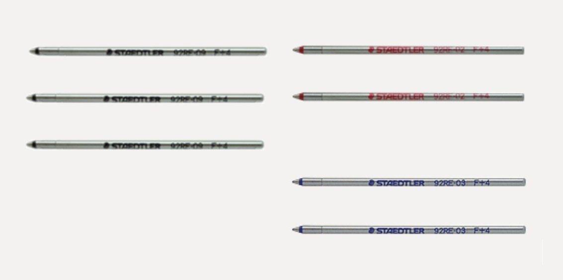 Staedtler Multi-Function Pen Refills, 0.7mm, 3 Black, 2 Red, and 2 Blue, 92RE-09/02/03, 3-Color, 7-Piece Set
Staedtler Multi-Function Pen Refills, 0.7mm, 3 Black, 2 Red, and 2 Blue, 92RE-09/02/03, 3-Color, 7-Piece Set