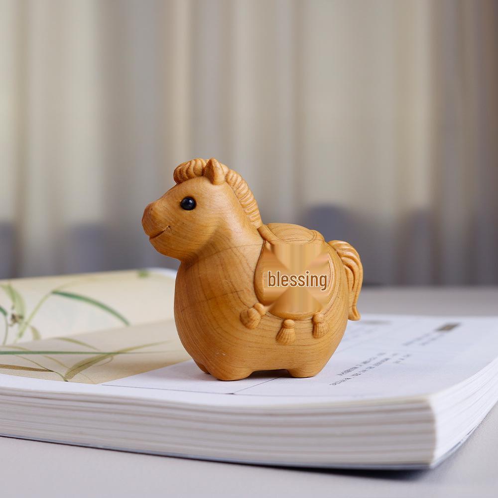 Year of the Horse Lucky Desktop Ornament: Aged Cypress Zodiac Horse for Good Fortune
Year of the Horse Lucky Desktop Ornament: Aged Cypress Zodiac Horse for Good Fortune