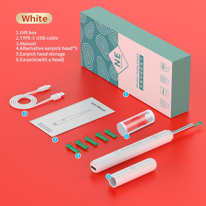 Smart Ear Cleaning Kit Wireless High Precision Ear Wax Removal Tool with Camera And LED Light Health Care Ear Cleaner білий
Smart Ear Cleaning Kit Wireless High Precision Ear Wax Removal Tool with Camera And LED Light Health Care Ear Cleaner білий