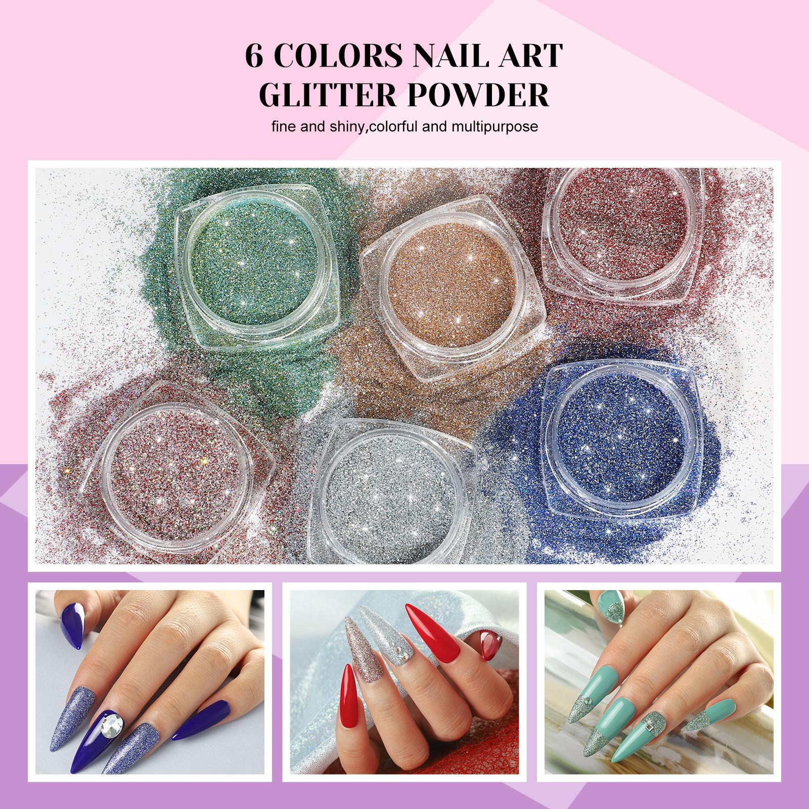 6 Colors Nail Glitter Acrylic Powder Nail Art Tool Set for Nail Extension Kit 3D Sculpture Crystal Powder Nail Decoration DIY Salon Home
6 Colors Nail Glitter Acrylic Powder Nail Art Tool Set for Nail Extension Kit 3D Sculpture Crystal Powder Nail Decoration DIY Salon Home