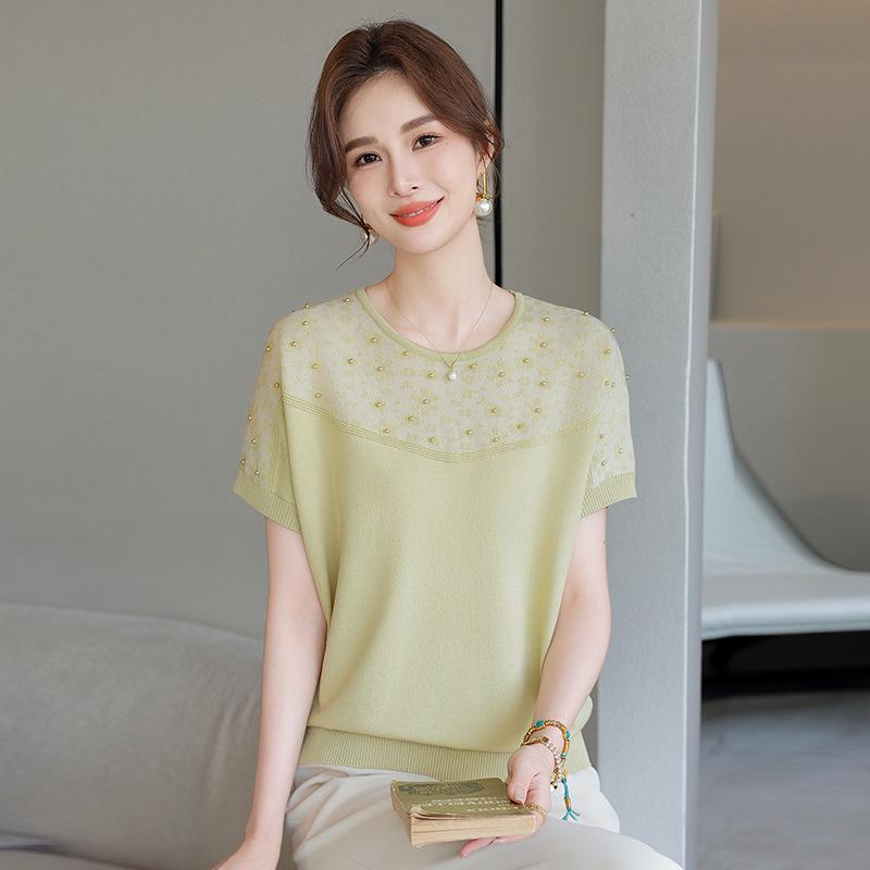 2026 High-End Ice Silk Summer T-shirt for Moms, Short Sleeve, Thin & Fashionable for Middle-Aged and Elderly Women 4XL (recommended for 135-150 lbs)
2026 High-End Ice Silk Summer T-shirt for Moms, Short Sleeve, Thin & Fashionable for Middle-Aged and Elderly Women 4XL (recommended for 135-150 lbs)