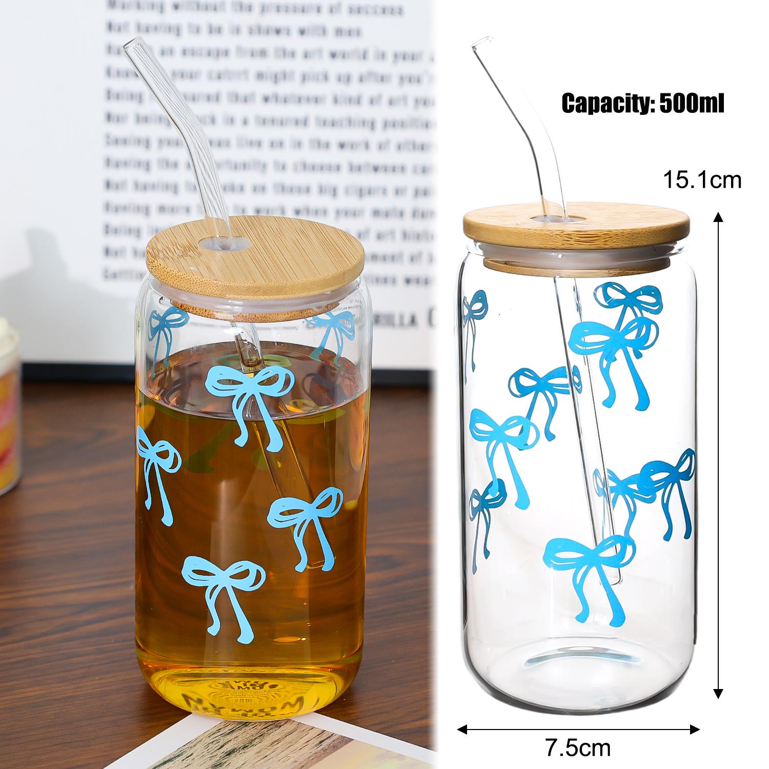 500ml Bow-knotted Glass Water Tumbler with Wooden Lid and Straw Home Transparent Glass Cup for Juice Drinking Birthday Gifts синій
500ml Bow-knotted Glass Water Tumbler with Wooden Lid and Straw Home Transparent Glass Cup for Juice Drinking Birthday Gifts синій