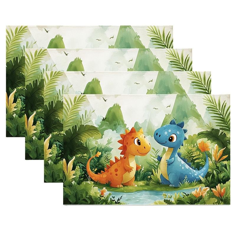 4pcs Dinosaur Couple Placemats, 12x18 Inch Polyester Knit Fabric Rectangular Table Mats, Hand Washable, Rustic Farmhouse Kitchen 12x18in-4PCS
4pcs Dinosaur Couple Placemats, 12x18 Inch Polyester Knit Fabric Rectangular Table Mats, Hand Washable, Rustic Farmhouse Kitchen 12x18in-4PCS