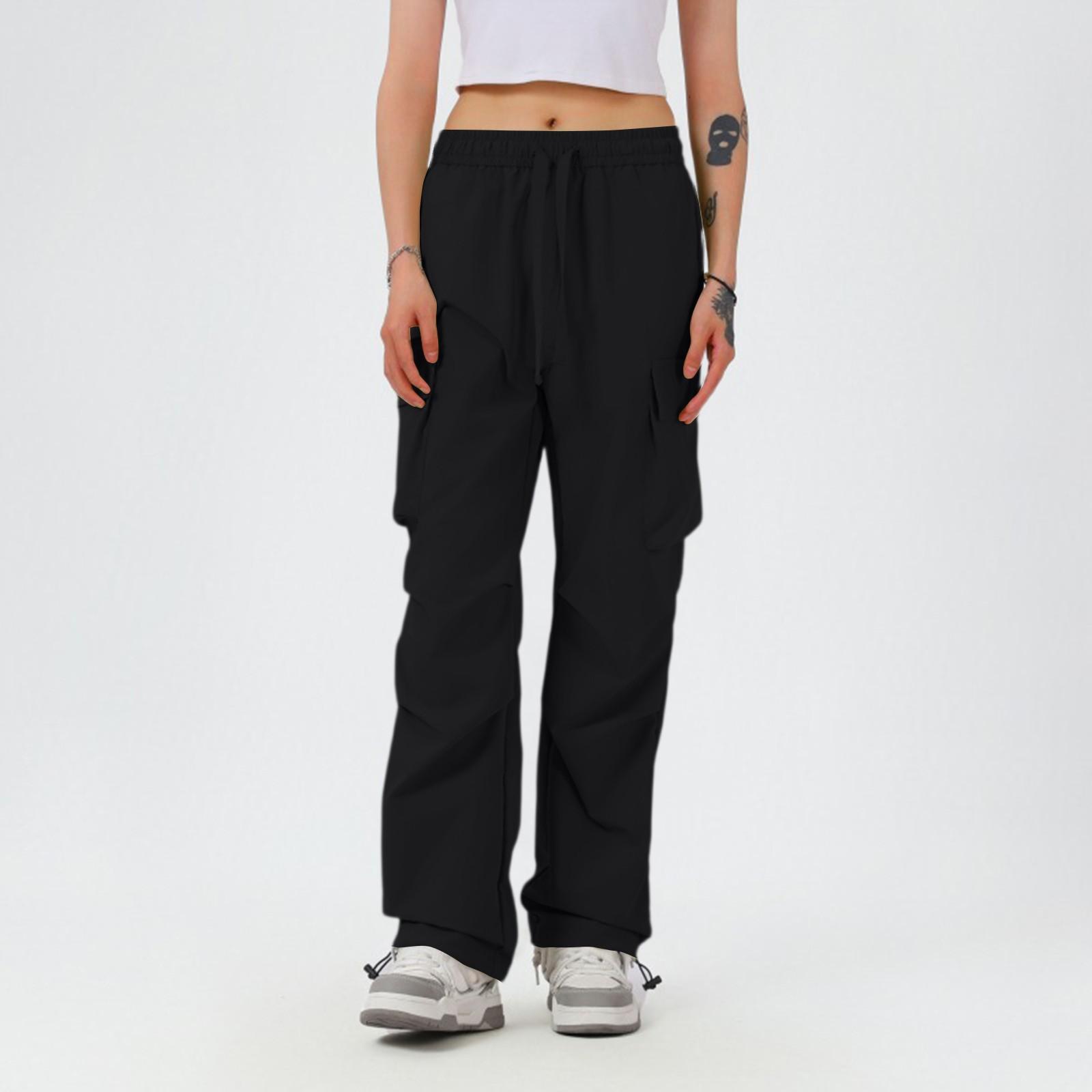 Женские модные широкие брюки-парашюты карго, альпинистские спортивные брюки с высокой посадкой, свободные брюки XXL чёрный
Женские модные широкие брюки-парашюты карго, альпинистские спортивные брюки с высокой посадкой, свободные брюки XXL чёрный