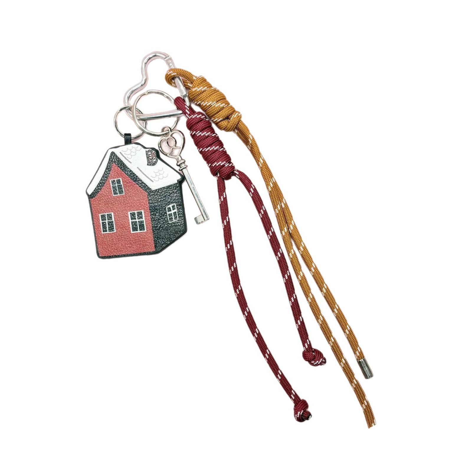 Artistic Red House Pendant Keychain PU Leather Craftsmanship Braided Cord Detailing Functional Fashion Accessory 1
Artistic Red House Pendant Keychain PU Leather Craftsmanship Braided Cord Detailing Functional Fashion Accessory 1