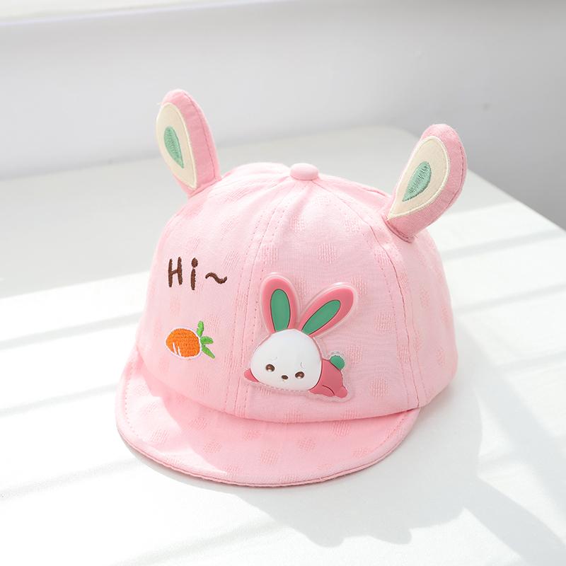 Милая детская шапка с ушками кролика, вышитая мультяшным рисунком, бейсболка для девочек и мальчиков, летняя кепка от солнца для малышей розовый
Милая детская шапка с ушками кролика, вышитая мультяшным рисунком, бейсболка для девочек и мальчиков, летняя кепка от солнца для малышей розовый