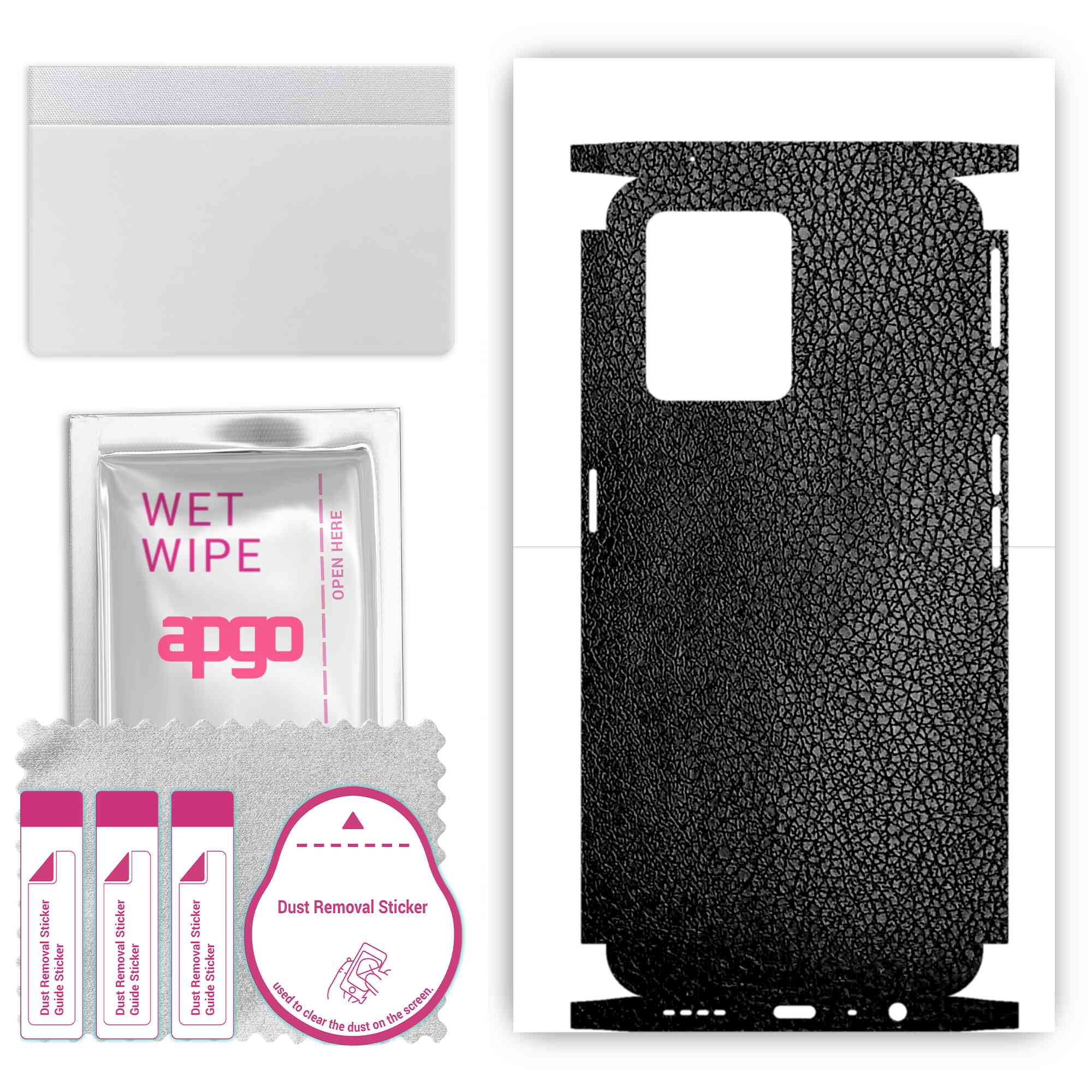 Apgo Protective Skin Sticker for the back+sides compatible with Realme 9 Pro Plus, Full Wrap Film, Foil, Vinyl - Pattern Black Leather
Apgo Protective Skin Sticker for the back+sides compatible with Realme 9 Pro Plus, Full Wrap Film, Foil, Vinyl - Pattern Black Leather
