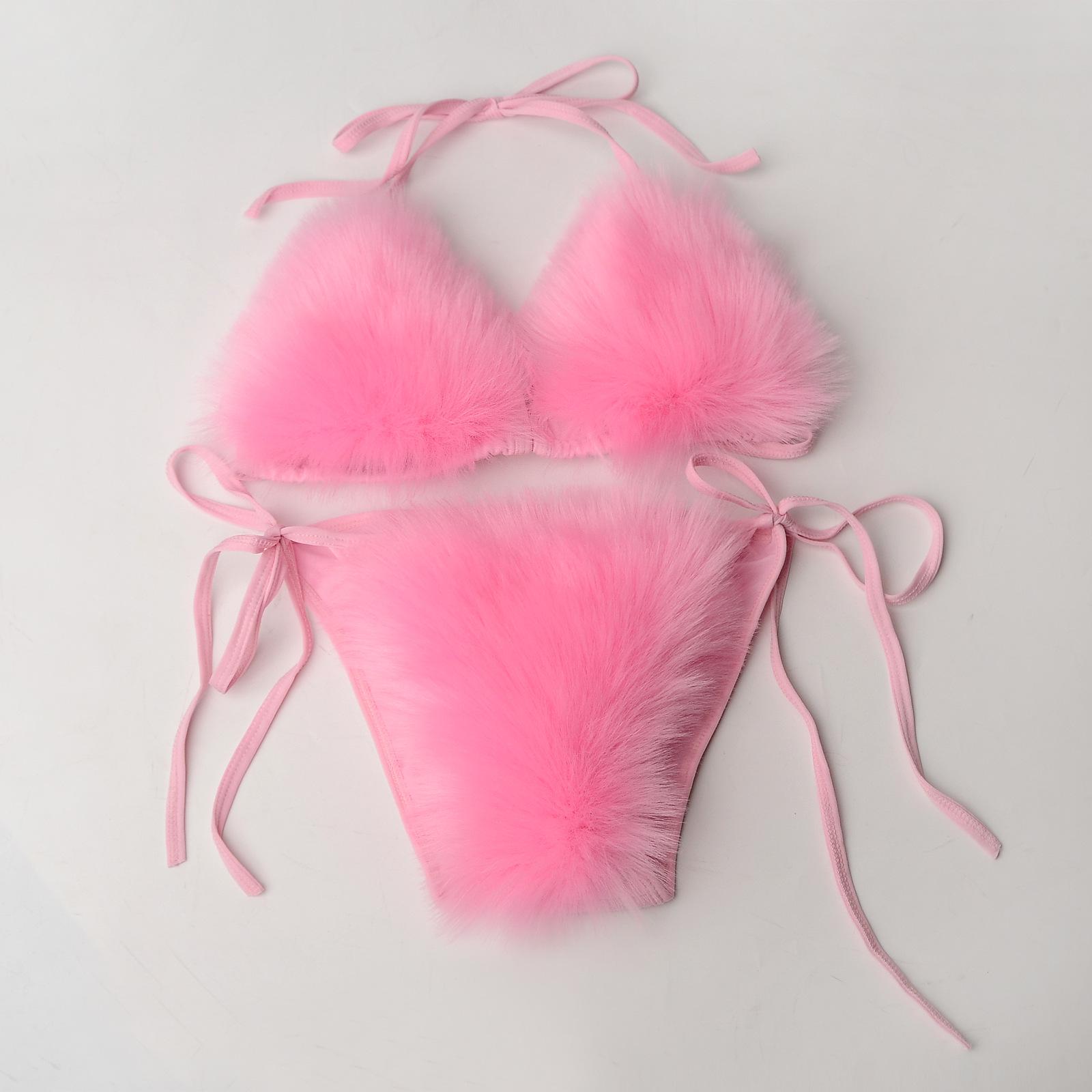 Solid Color Fuzzy Fur Bikini - Women s Plush Sporty Swimsuit One Size кавун червоний колір
Solid Color Fuzzy Fur Bikini - Women s Plush Sporty Swimsuit One Size кавун червоний колір