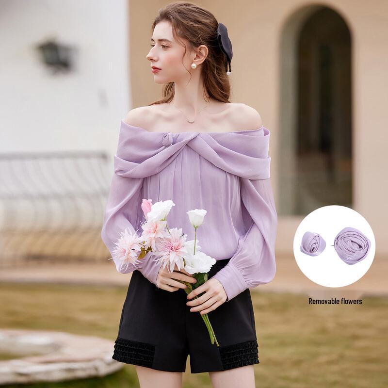 Bailuyu Floral Decor Convertible Neck Long Sleeve Blouse M
Bailuyu Floral Decor Convertible Neck Long Sleeve Blouse M