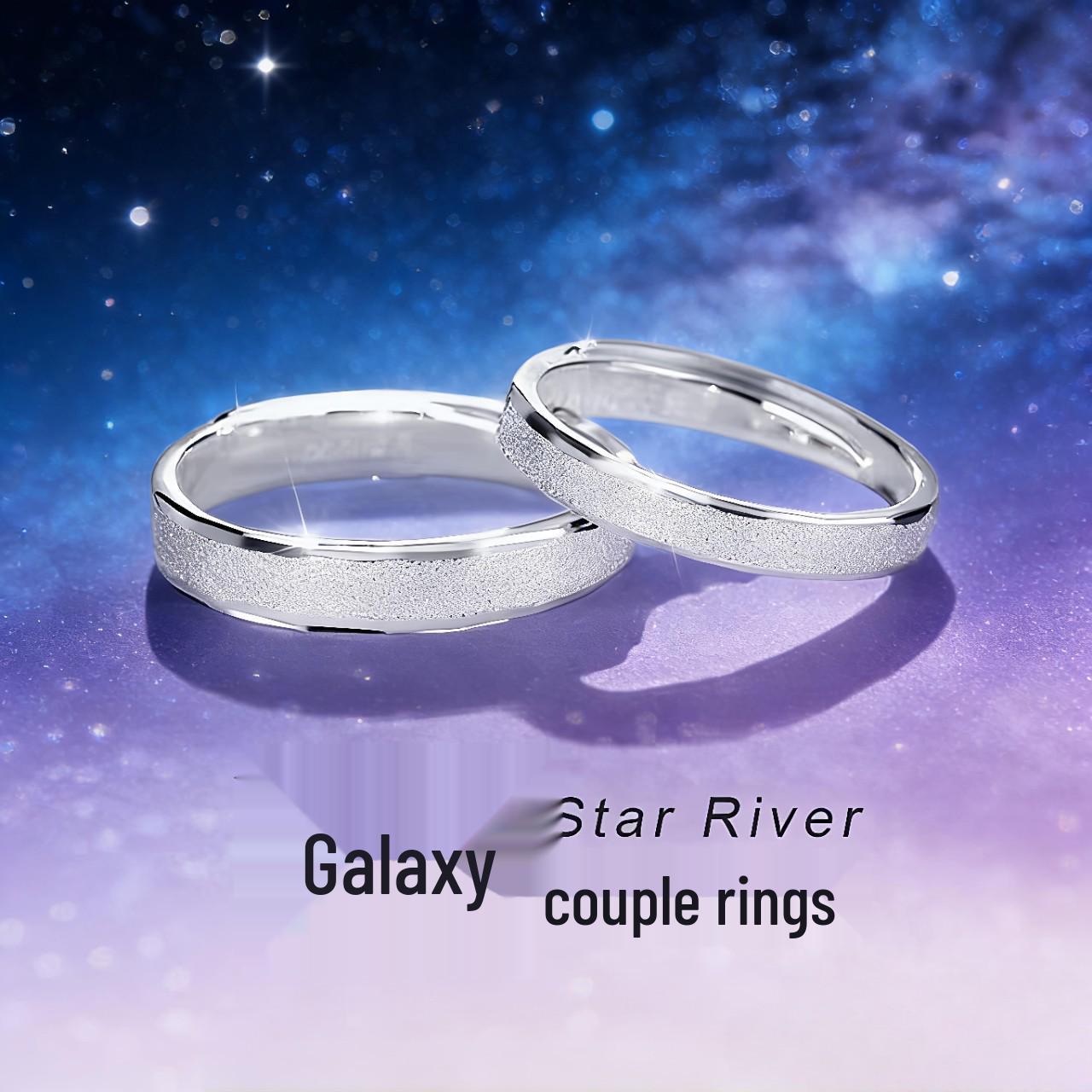 Gypsophila 999 Sterling Silver Couple Rings: Starry River Light Luxury Frosted Plain Bands - Trendy Fashion for Men Starry River Men s Adjustable
Gypsophila 999 Sterling Silver Couple Rings: Starry River Light Luxury Frosted Plain Bands - Trendy Fashion for Men Starry River Men s Adjustable