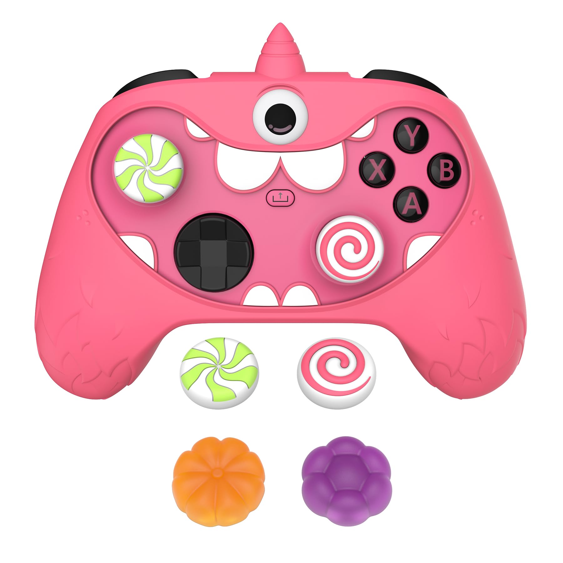 PlayVital Mono Eye Monster Cute Silicone Cover for Xbox Series Grip Cover for Xbox Core Full Comes with Joystick Cap and Sticker X/S Controller,
PlayVital Mono Eye Monster Cute Silicone Cover for Xbox Series Grip Cover for Xbox Core Full Comes with Joystick Cap and Sticker X/S Controller,